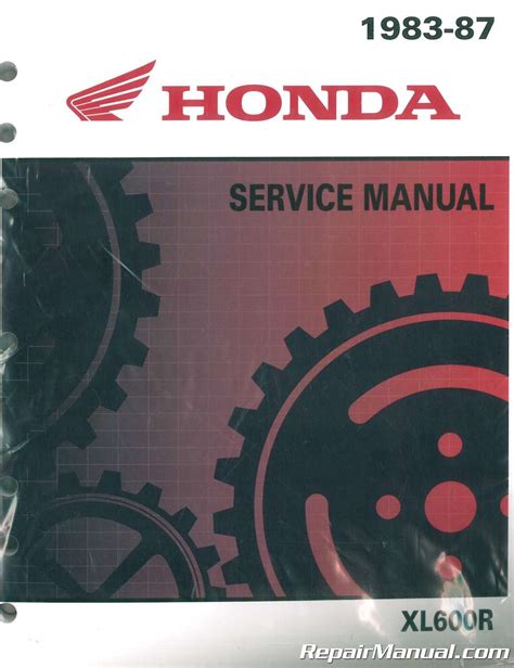 1983-1987 Honda XL600R Dual Sport Motorcycle Service Manual