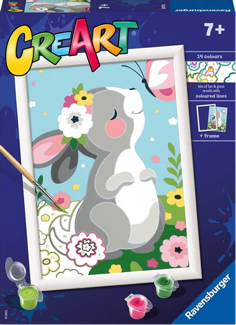 Ravensburger Beautiful Bunny Paint By Numbers Kit For Kids