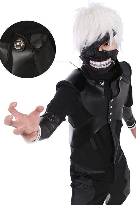 Tokyo Ghouls Ii Ken Kaneki Cosplay Costume Leather Suithooded Coat