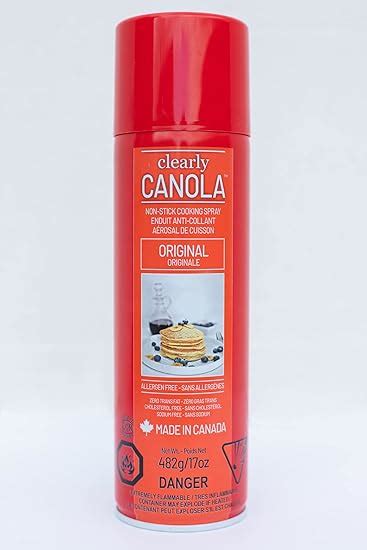 Clearly Canola All Natural Non Stick Cooking Spray Oz Can