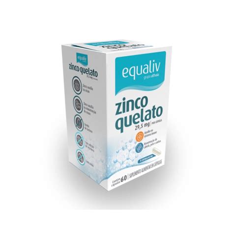 Zinco Quelato 29 5mg 60caps Equaliv Submarino