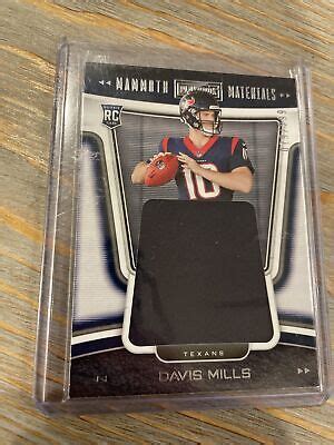 2021 Panini Playbook Davis Mills RC Rookie Mammoth Materials Patch 299