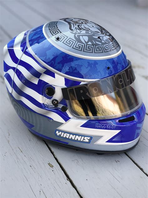 Ancient Greece Kart Helmet – Ironclad Custom Paint