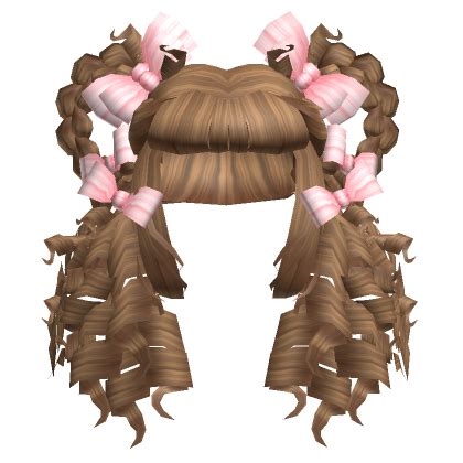 Dolly S Lusheous Braided Curls Brunette Pink Roblox Item Rolimon S