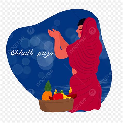 Chhath Puja White Transparent Hand Drawn Cartoon Indian Sun God