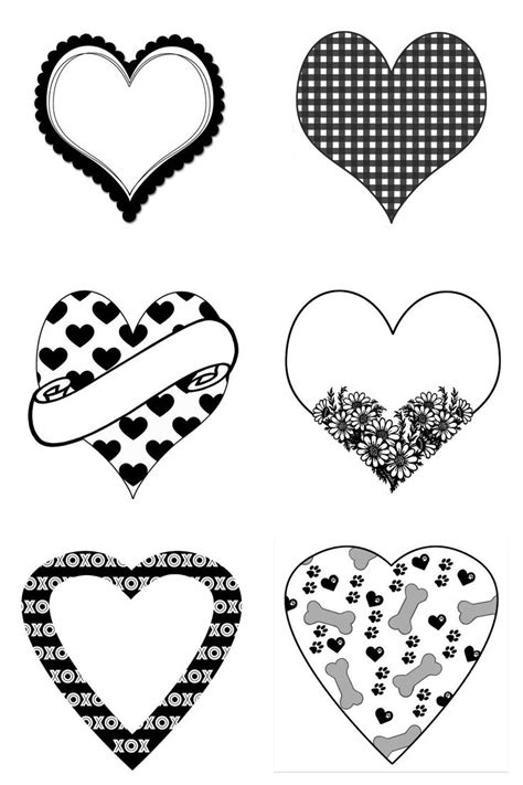 Black and White Heart Clip Art | Black and white heart, Heart clip art ...