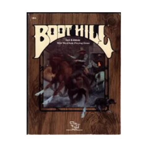 Boothill Wild West Role Playing Gamefold Out Map Bound Inside Book