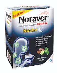 Noraver Gripa Bebida Noche Sobre X 15 Gr