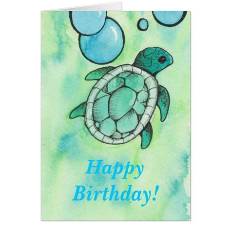 Turtle Birthday Card