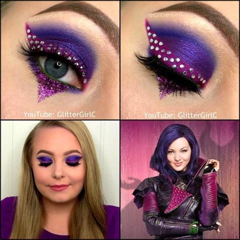 Mal X3 Make Up By Glittergirlc Instagram Descendants Sleepingbeauty Disney Eye Makeup