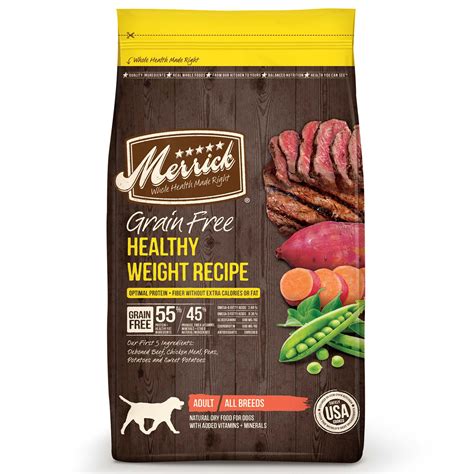 merrick grain  healthy weight adult dog food petco