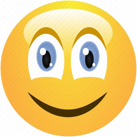 Cheerful Cute Emoticon Positive Smile Smiley Icon Download On