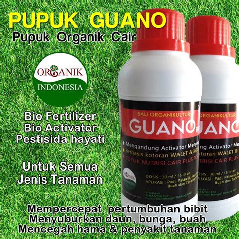 Jual Pupuk Organik Cair Poc Guano Bio Booster Penyubur Tanaman Hias