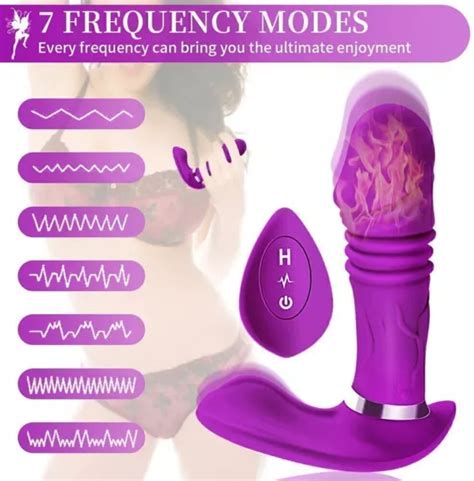 WEARABLE REMOTE VIBRATOR THRUSTING G SPOT CLIT MASSAGER SEX Dildo