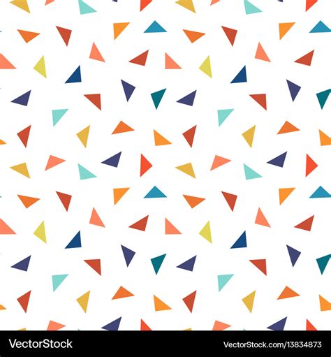 Colorful Geometric Seamless Pattern With Triangles