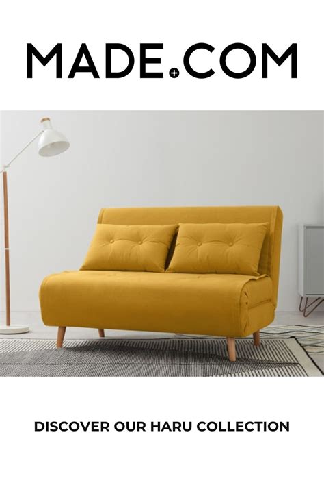 MADE butter yellow Sofa bed | Small sofa, Yellow sofa, Small sofa bed