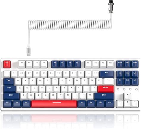 K Tkl Hot Swappable Wireless Mechanical Gaming Keyboard With Custom Coiled Usb Eur