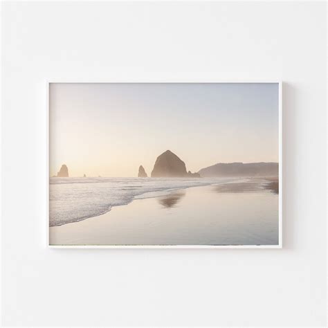 Oregon Coast Haystack Rock Sunset Photo, Cannon Beach, Pacific ...