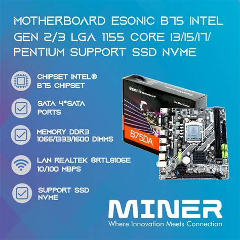 Jual Motherboard Esonic B Intel Gen Lga Core I I I