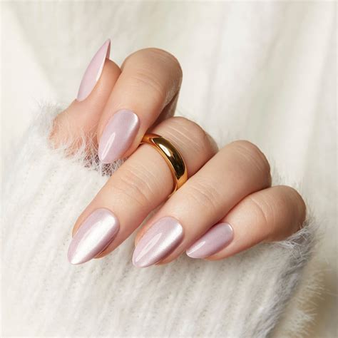 Pink Cat Eye Almond Switch Nails