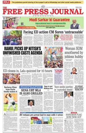 Free Press Journal Mumbai Edition Tue Jan