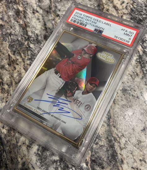 Shohei Ohtani 2018 Topps Gold Label Sp Rc Auto Autograph Rare Pop 4 Psa