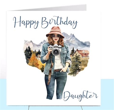 Photographer Birthday Card, Camera, Photography, Daughter Card, Mum ...