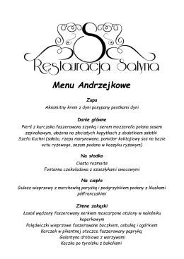 Wigilijne Menu Cateringowe Hotel Restauracja Alexandra