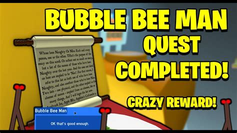 Bubble Bee Man Quest Completed I Destroy The Server Bee Swarm Simulator Youtube