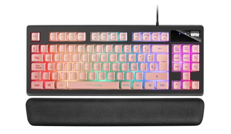 Teclado H Mecanico Tkl Mars Gaming Mkaxe Rosa Con Reposamu Ecas