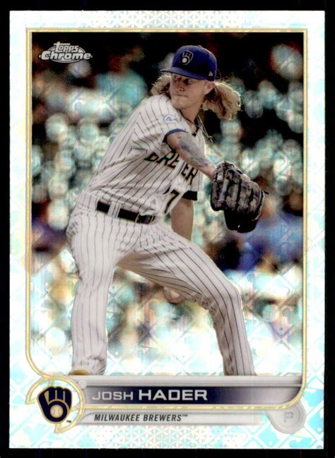 Josh Hader Topps Chrome Logofractor Card Refractor Milwaukee