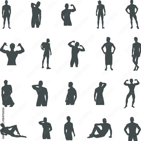 Sexy Man Silhouette Sexy Male Silhouette Hot Man Silhouette Sexy Man Svg Model Man
