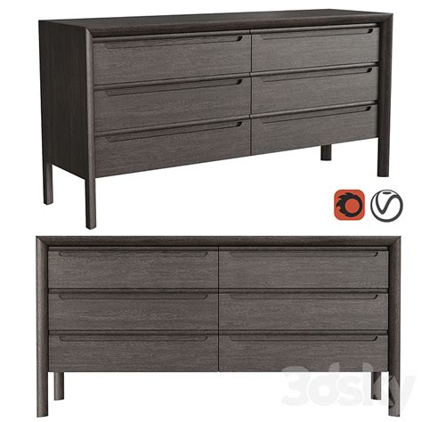 Dantone Home Square Chest Of Drawers Sideboard Chest Of Drawer 3D