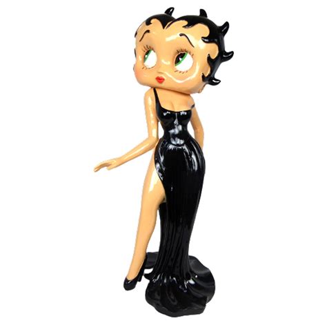 Statue en résine Betty Boop en robe de soirée noire 95 cm Prince