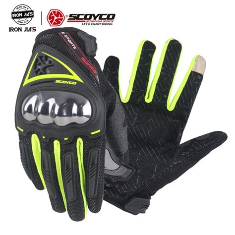 SCOYCO Guantes de moto transpirables protección usable para deportes