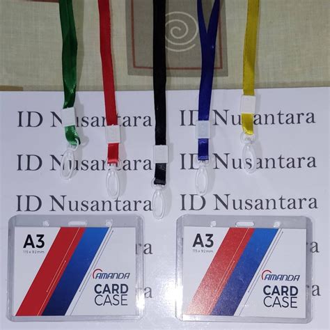 Jual Paket Tali Impor Kait Plastik Cm Id Card Case A Shopee