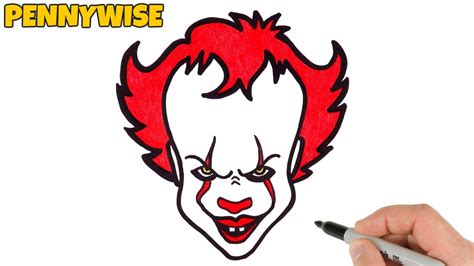 How To Draw Pennywise Easy Halloween Drawings Youtube