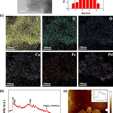 A Tem Image Of Pdcu Tcppfe B Particle Size Distribution Of Pd