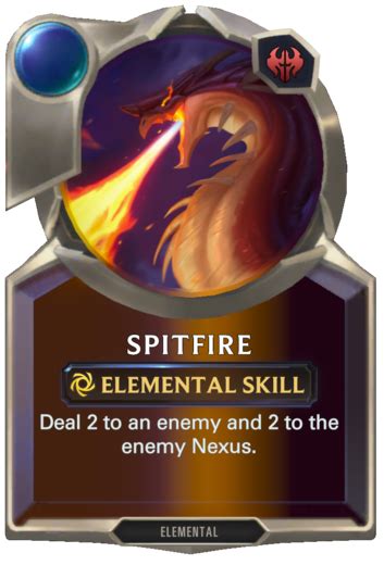 Skill Spitfire Legends Of Runeterra Card Runeterrafire