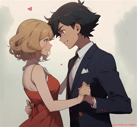 Ash And Serena Dancing By Legendamourshipper On Deviantart