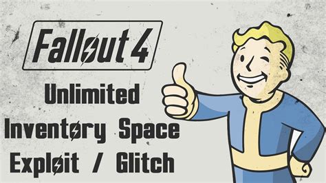 Fallout 4 Unlimited Inventory Space Exploit Glitch Using Companion