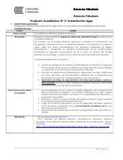 Producto Academico 3 Derecho Tributario 2 Docx Derecho Tributario