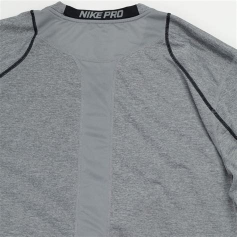 Nike Pro Cool Fitted Dri Fit Size Xl Gray Short Sleeve Activewear Shirt Men Ebay