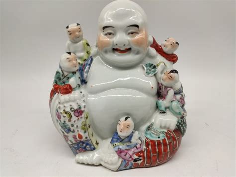 Figurine S Famille Rose Porcelaine Bouddha Riant Catawiki