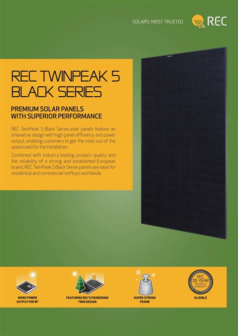 US Solar Supplier REC TwinPeak 5 Black Series 390 410W Solar Panel