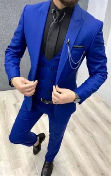 Dark Royal Blue Wedding Suit Beautifully Web Log Picture Show