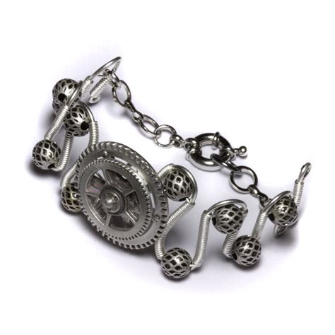 Steampunk Jewelry Bracelet Spinning Gear