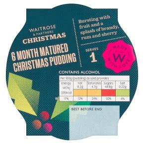 Waitrose Christmas 6 Month Matured Christmas Pudding | Waitrose & Partners