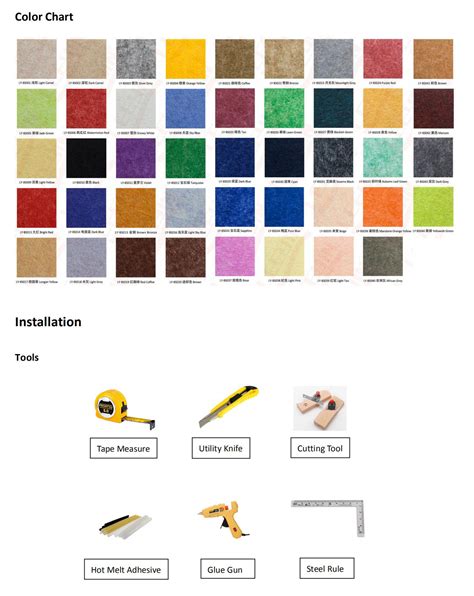 Poly Fiber Color Chart