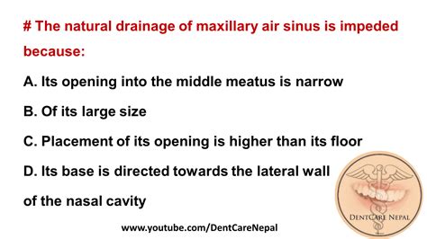 Dentosphere : World of Dentistry: Natural drainage of maxillary air sinus